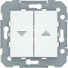 Doble interruptor de persianas blanco BJC Viva 23569